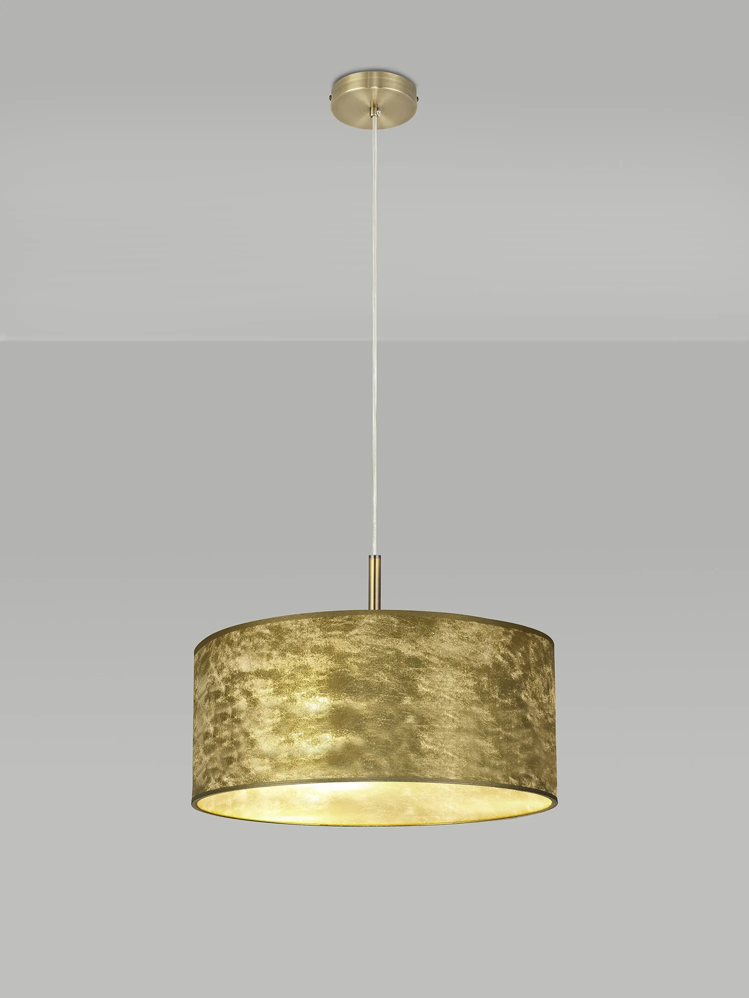 Baymont 50cm 3 Light Pendant Antique Brass, Gold Leaf DK0835  Deco Baymont AB GL